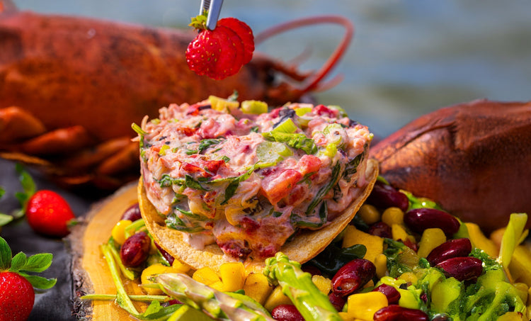 Recette de Tostadas de homard et salade des 3 soeurs