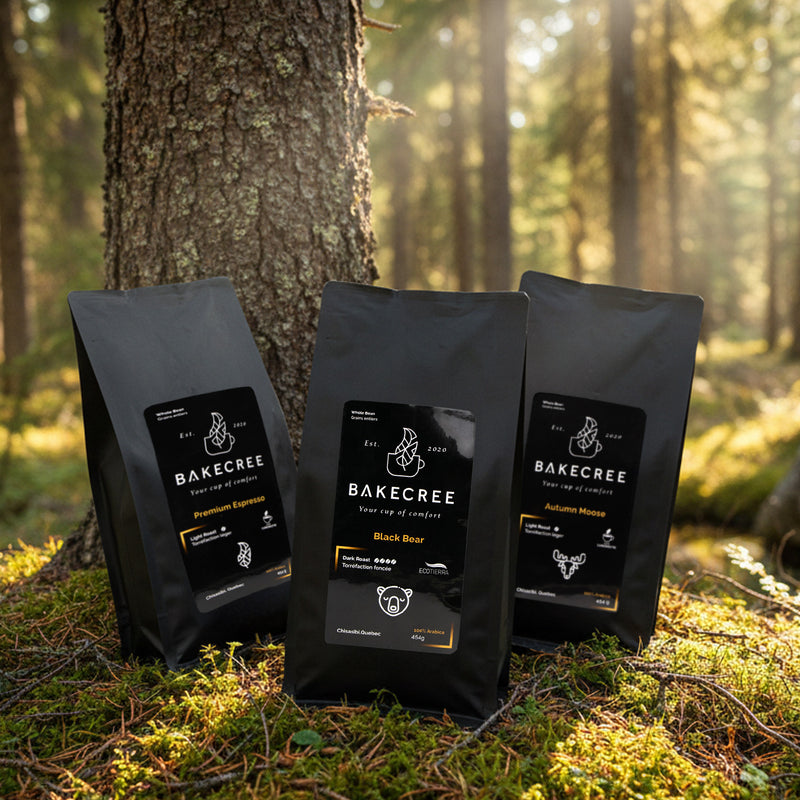 Chargez l'image dans la visionneuse de la galerie, Trio de cafés BakeCree (3x454g, grains entiers)