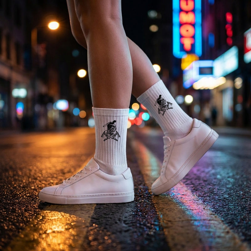 Chargez l'image dans la visionneuse de la galerie, bas du guerrier style urbain nuit chaussures blanches, jambes de femme