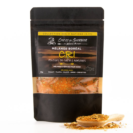 Mélange Cri 60g - Collection 11 Nations | Épices à Doré et fajitas | Épices du Guerrier