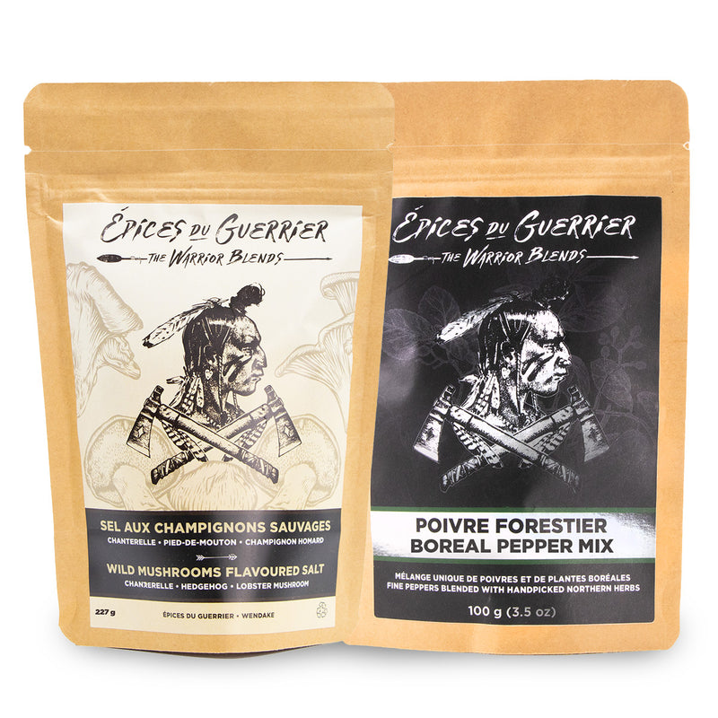 Load image into Gallery viewer, Wild Mushroom Salt & Boreal Pepper Mix Duo