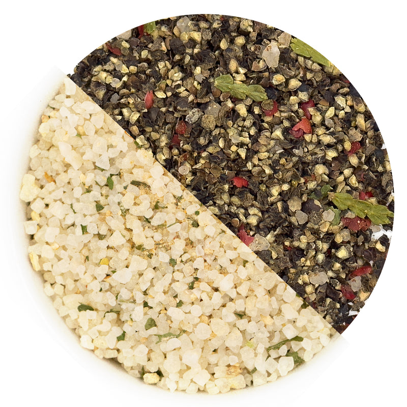 Load image into Gallery viewer, Wild Mushroom Salt & Boreal Pepper Mix Duo