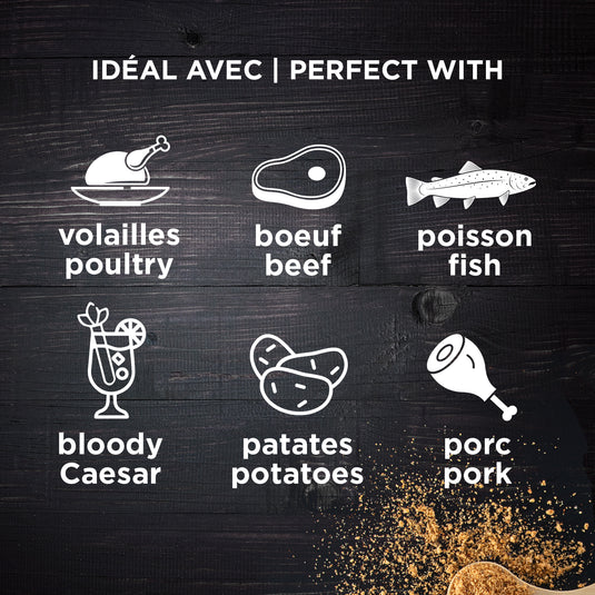Mélange d'épices Tomahawk | Utiliser avec volailles, steak, poisson, tofu, maïs soufflé, porc...