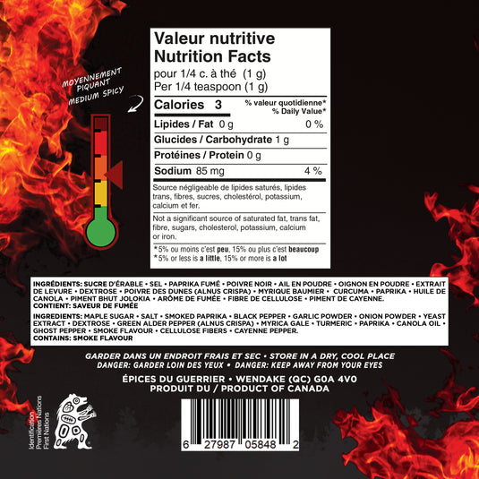 Mélange d'épices Tomahawk | Valeur Nutritive