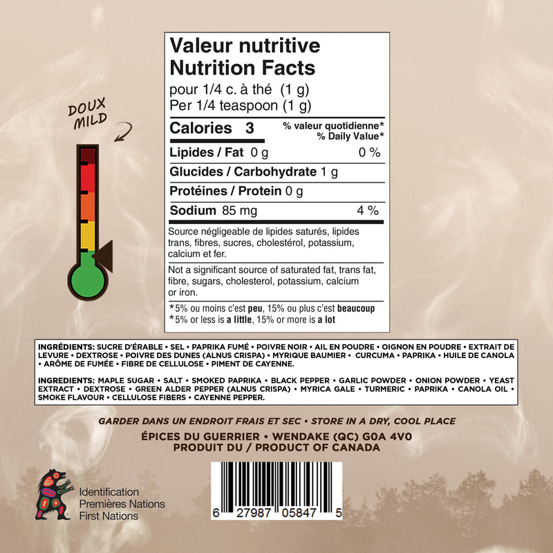 Load image into Gallery viewer, Mélange d'épices Traditionnel | Valeurs nutritives