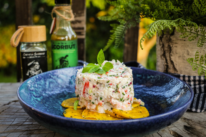 Crab &amp; Shrimp Tartare with Scurvy 