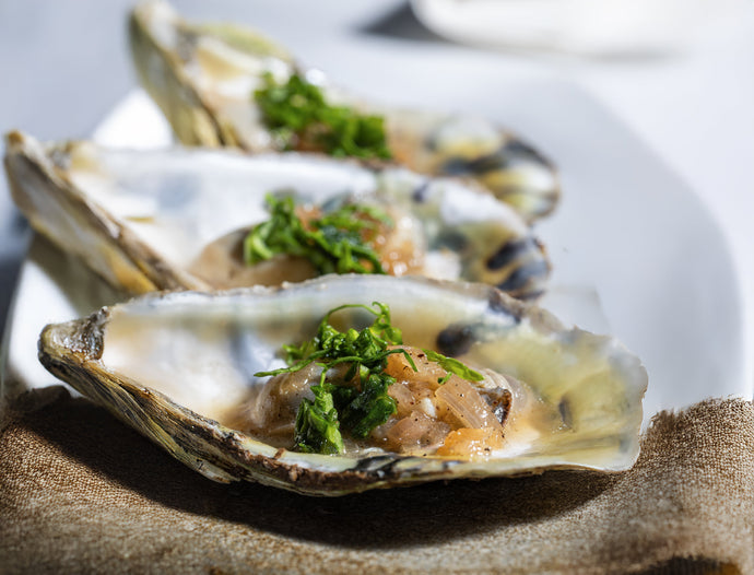 Boreal oysters poached in champagne 