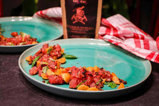 Tartare de thon au Poivre au Bacon