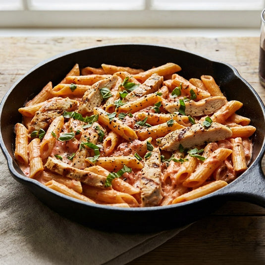pâtes crémeuses au poulet assaisonnées aux Épices du Guerrier