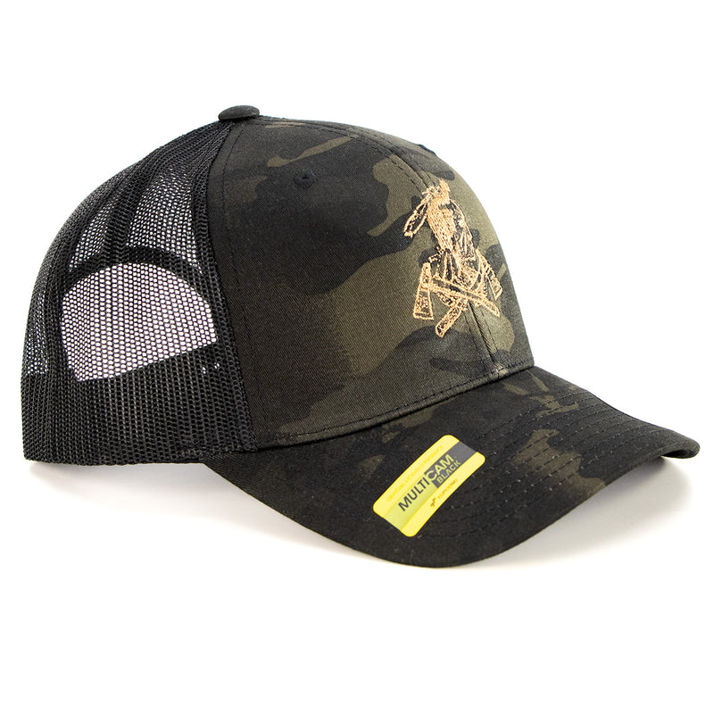Chargez l&#39;image dans la visionneuse de la galerie, Casquette du Guerrier | Camo - Logo Doré
