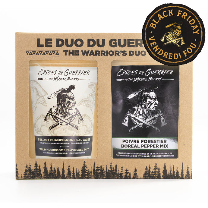 Wild Mushroom Salt & Boreal Pepper Mix Duo in Gift Box
