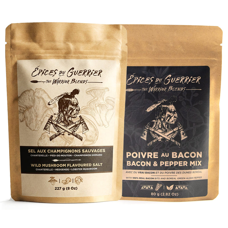 Chargez l'image dans la visionneuse de la galerie, Duo Sel aux Champignons Sauvages et Poivre au Bacon des Épices du Guerrier
