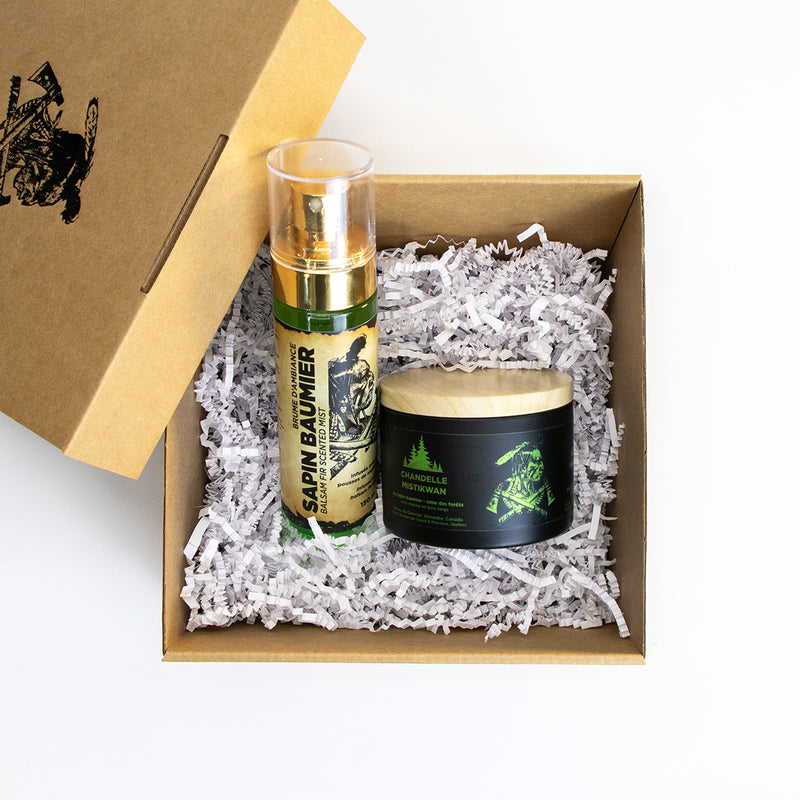 Chargez l&#39;image dans la visionneuse de la galerie, Duo Chandelle et Brume au sapin baumier en boîte-cadeau
